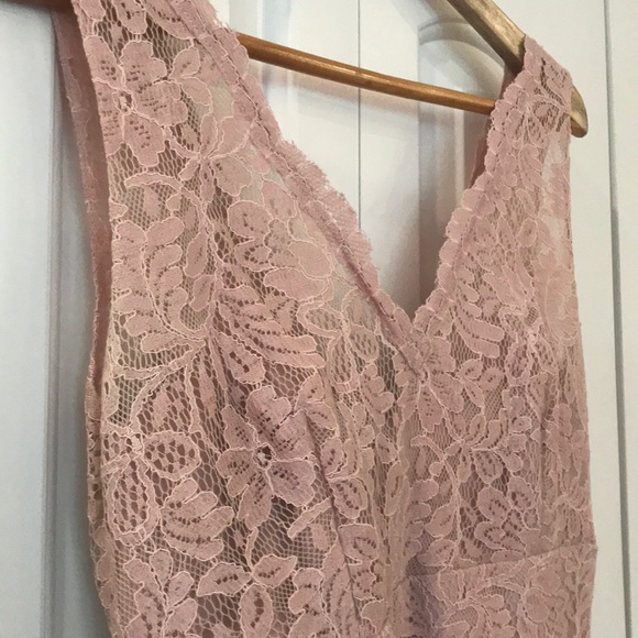 Pale pink lace dress for weddings or prom size 6/8 - Picture 3 of 3
